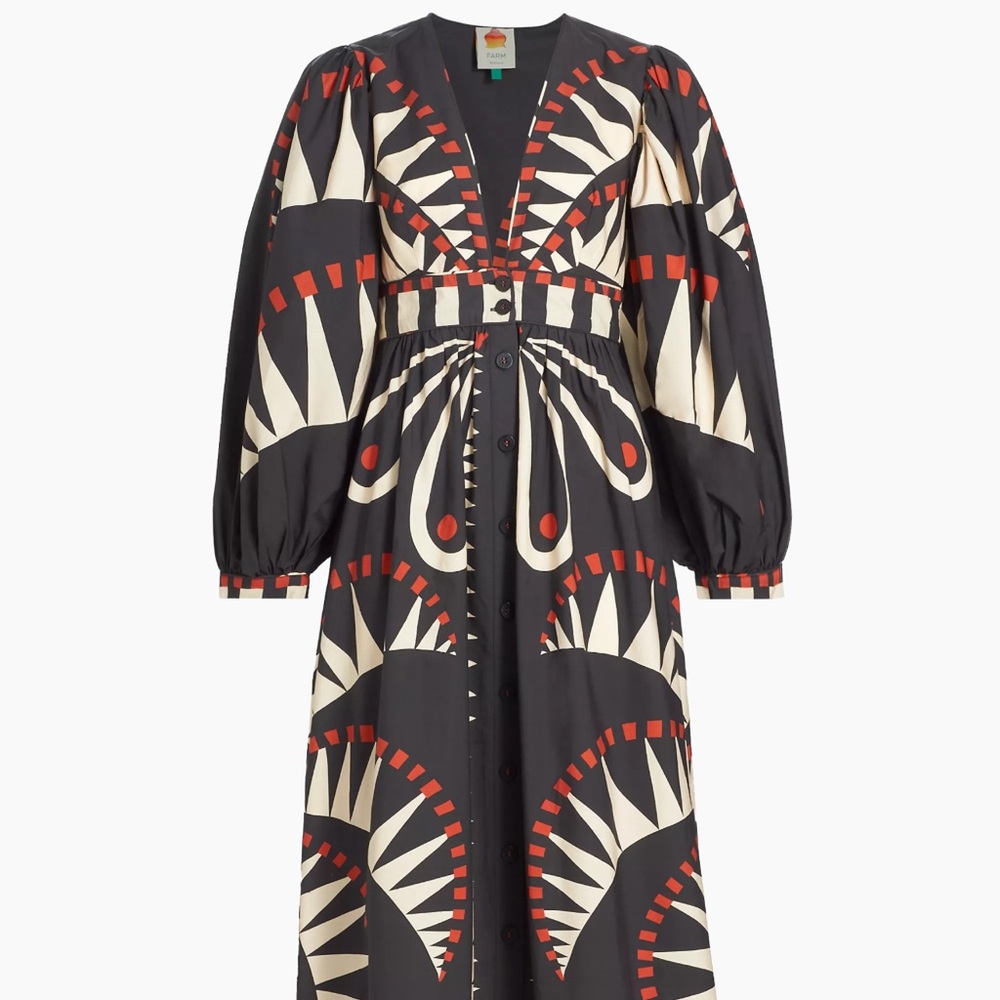 Farm Rio
Coconut Grove Puff-Sleeve Maxi Dress